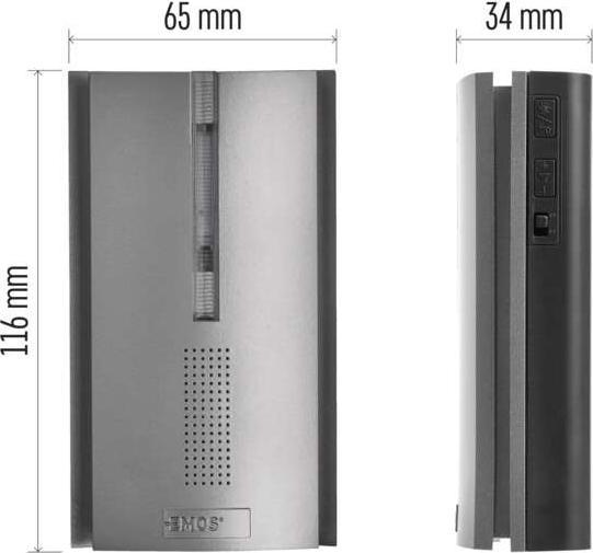 Immagine prodotto Emos Campanello aggiuntivo per P5760, P5763 (estensione del segnale), per 3x AA