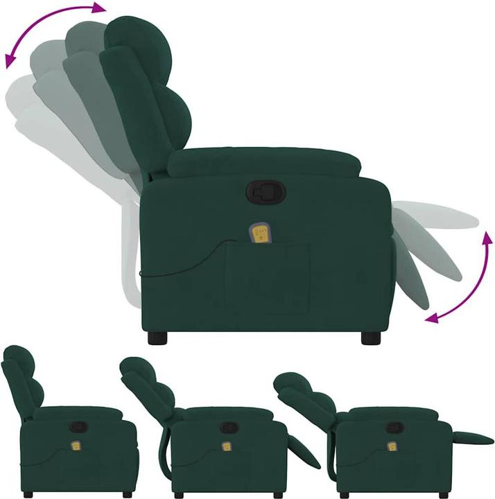 Actual product image VidaXL Velvet massage chair