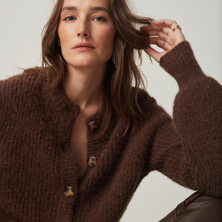 Image du produit La Redoute Collections Cardigan Signature avec laine d'alpaga (XL)