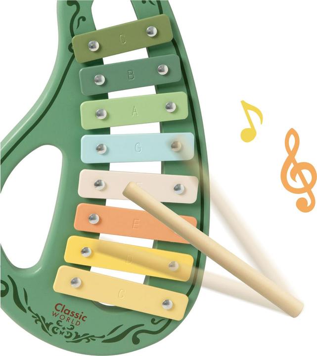 Immagine prodotto Classic World Vintage-Musikinstrumenten-Set aus Holz, 5-teilig.