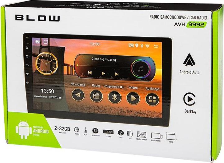 Produktbild Blow Radio AVH-9992 2DIN 9 Android/WiFi/GPS/CARPLAY (Android Auto)