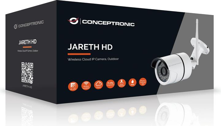 Actual product image Conceptronic JARETH HD Wireless Cloud IP Camera, Outdoor (1280 x 720 pixels)