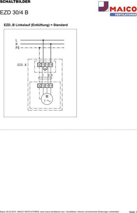Produktbild Maico MAI EZD30/4B Axial-Dachventilator INenn 0,45A IMax 0,45A 90W