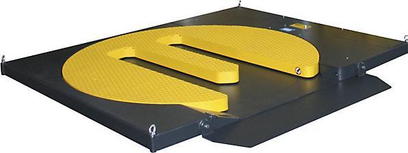 Actual product image kaiserkraft OneWrap-L pallet wrapper, open turntable, film carriage with 240% powered