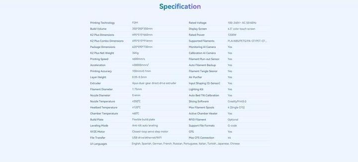 Produktbild Creality K2 Plus Combo