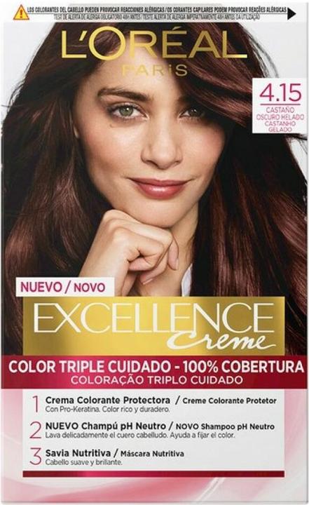 L'Oréal Professionnel L’Oréal Professionnel EXCELLENCE Creme tinte #4.15-castaño oscuro helado (#4.15-castaño oscuro helado)