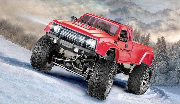 Image du produit Amewi Camionnette RC AMX FPV RTR rouge avec roues et chaînes 4WD (RTR Prêt à fonctionner)
