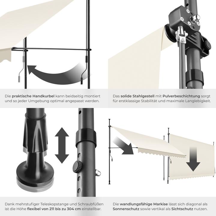 Actual product image tectake Clamping awning (4 m)