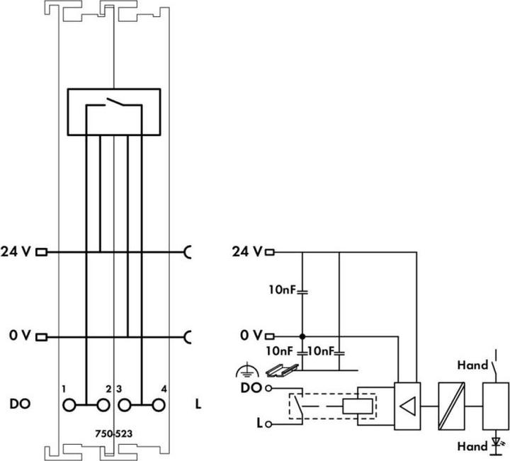 Actual product image Wago Digital I/O Module AC Series 750 230V 750-523