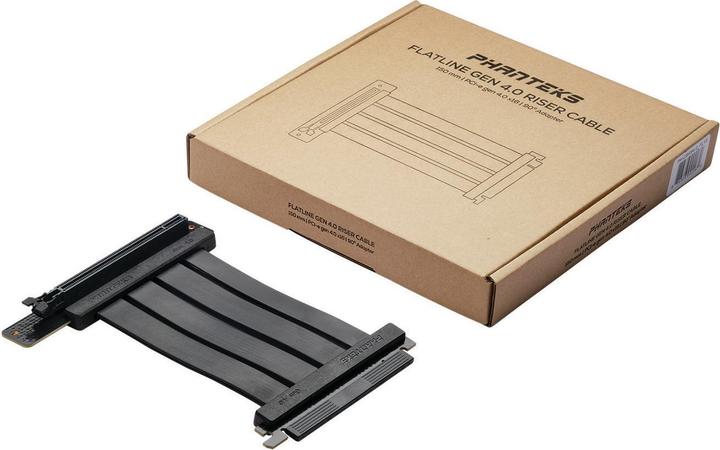 Actual product image Phanteks PCI-E 4.0 x16 riser ribbon cable, 90 degrees