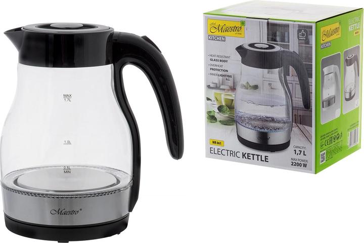 Immagine prodotto Maestro Bollitore Elettrico Mr-061 Nero (1.70 l, Spina UE)