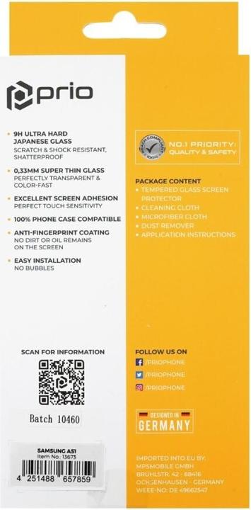 Immagine prodotto prio Vetro di protezione del display per Samsung A51 trasparente (1 Pezzo/i, Samsung Galaxy A51 5G, Samsung Galaxy A51)