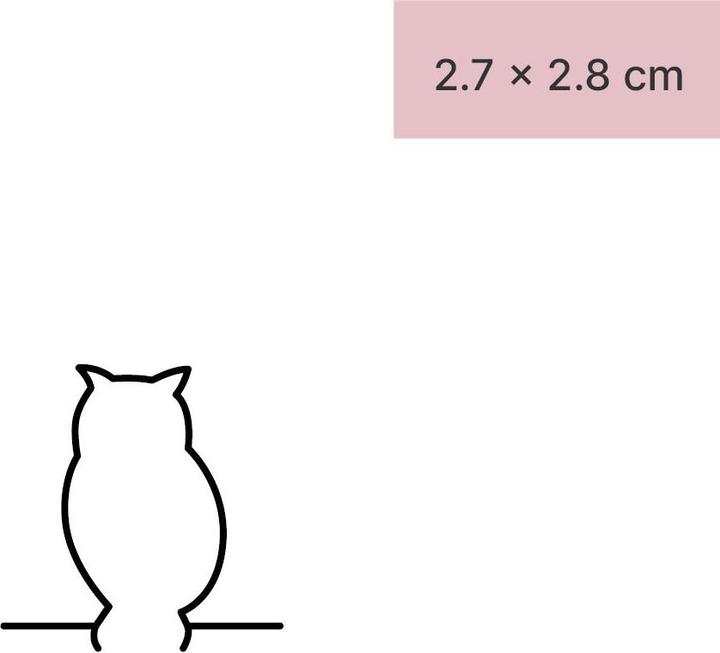 Actual product image minink Temporary tattoo - Minimalist owl