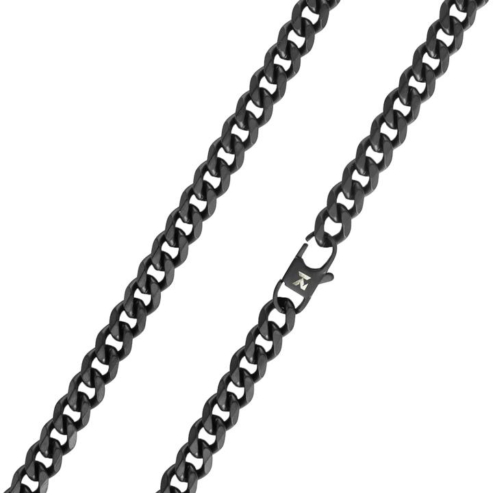 K12 - Black Cuban Chain - 8 mm (ohne Messing, Chirurgenstahl 316L)