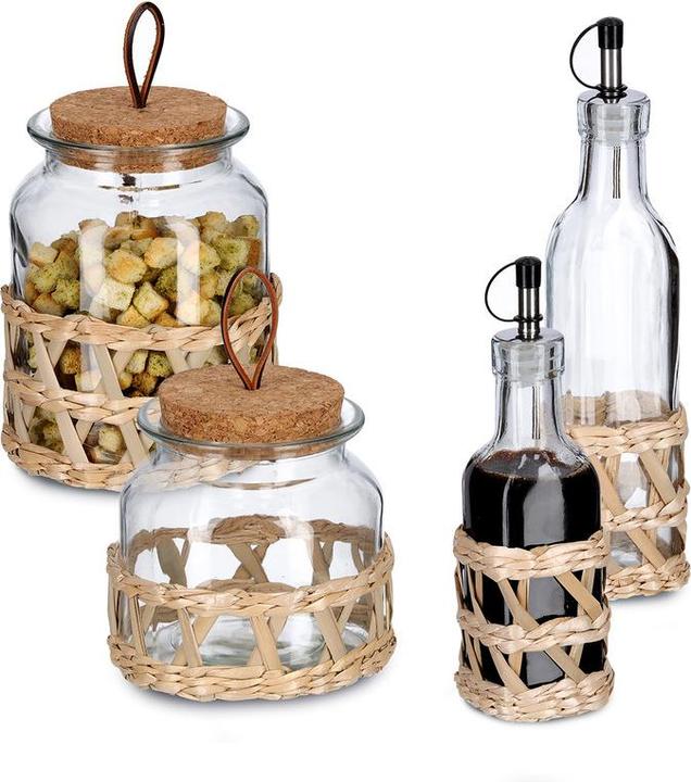 Produktbild Zeller Present Essig-/Ölflasche "Boho", 190 ml, Glas (150 ml)
