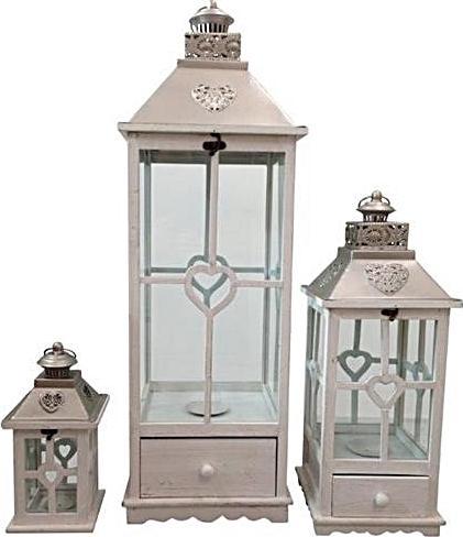 Actual product image D-M-C Design Lanterns set of 3 XL, white with drawer (3 x)