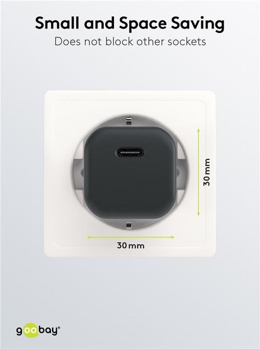 Image du produit Goobay Chargeur Rapide USB-C Nano avec technologie GaN (30 W)