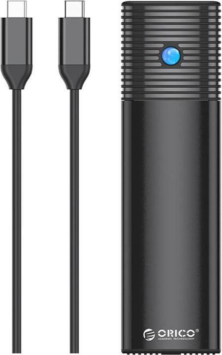 Actual product image Orico M.2 NVMe External Enclosure, PWM2-G2-BK-EP, USB-C, 10Gbps (Black) (M.2 2230, M.2 2260, M.2 2280, M.2 2242)