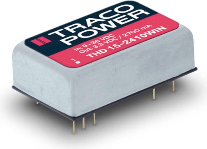 Actual product image TracoPower DC/DC converter,9-36Vi,+/-12Vo 625mA,15W