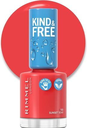 Actual product image Rimmel London RIMMEL Kind & Free Clean Nail Polish lakier do paznokci 155 Sunset Soar 8ml (155 Sunset Soar, Colour paint)