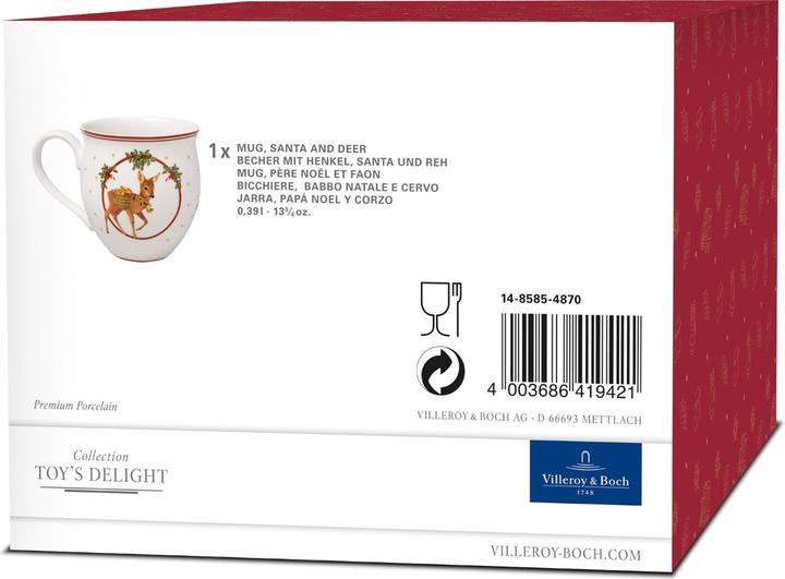 Produktbild Villeroy & Boch Becher mit Henkel, Santa und Reh Toy's Delight (390 ml, 1 x)