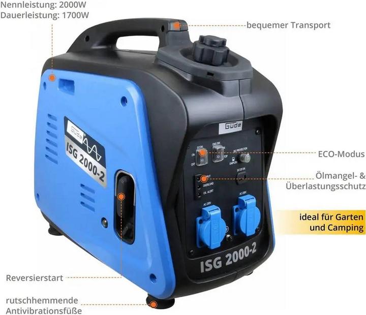 Productafbeelding Güde Stroomgenerator (2000 W, 4.10 l)