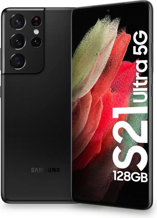 Produktbild Samsung Galaxy S21 Ultra EU (128 GB, Phantom Black, 6.80", Dual SIM, 108 Mpx, 5G)