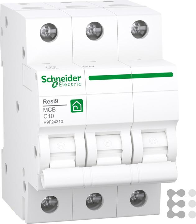 Immagine prodotto Schneider Electric SE R9F24310 Interruttore miniaturizzato Resi9 3P, 10A, caratteristica C, 6kA