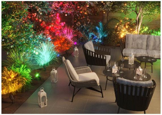 Productafbeelding Hama WLAN tuinlamp incl. grondspies, waterdicht, gekleurd, dimbaar (450 lm, IP65)