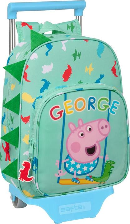 Peppa Pig School rucksack with wheels George Mint 26 x 34 x 11 cm