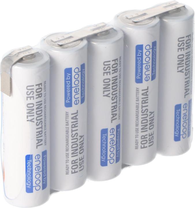 Actual product image Sanyo Battery Eneloop F1x5 5/BK-3MCCE with solder lug (6 V, 1900 mAh)