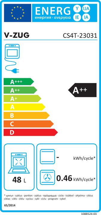 Energie-Label V-Zug 2303100001