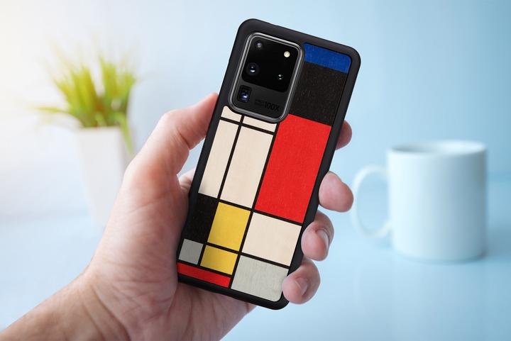 Produktbild Man.Wand &WOOD case for Galaxy S20 Ultra mondrian wood juodas (Samsung Galaxy S20 Ultra)