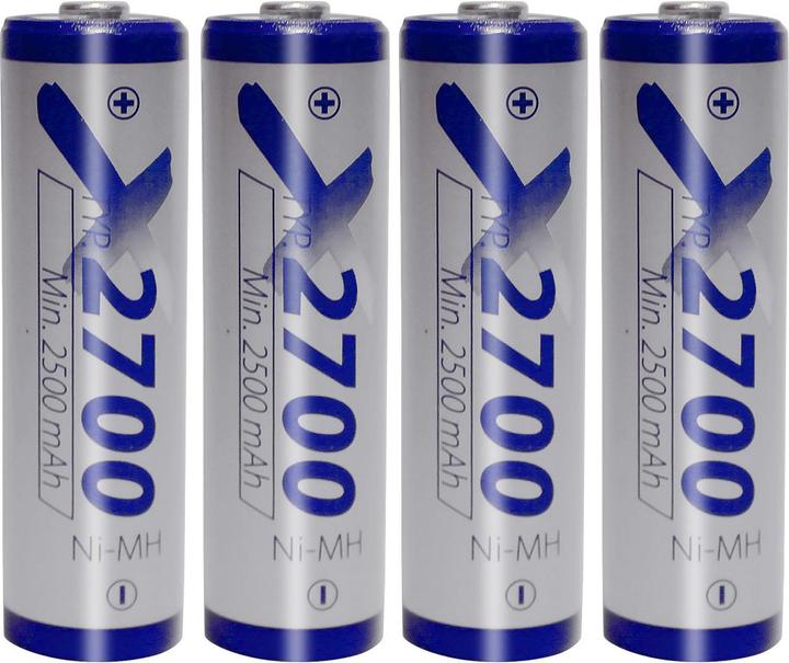 Produktbild XCell NH XC 4X2700 - NiMh Akku AA Mignon 2700 mAh 4er-Pack - Akku - Mignon (AA) (1.20 V, 2700 mAh)