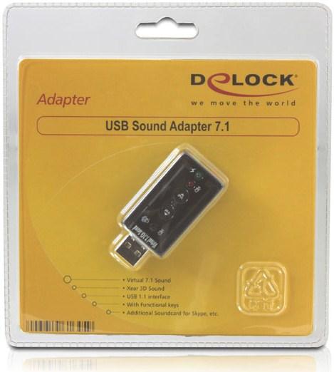 Actual product image Delock USB Sound Adapter 7.1 (USB 2.0)