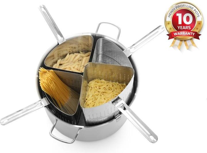 Image du produit Hendi Bac à pâtes inox 1,5 l 160x230 mm Profi Line (16 cm, Acier inoxydable)