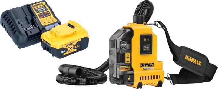 Produktbild DeWalt DWH 161 P1 Akku Universalabsaugung 18 V 0,21 l Brushless + 1x Akku 5,0 Ah + Ladegerät