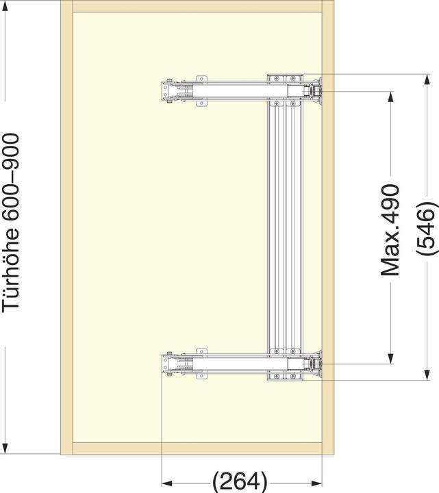 Actual product image LAMP® pivot door hinge LIN-X 600A, without damper