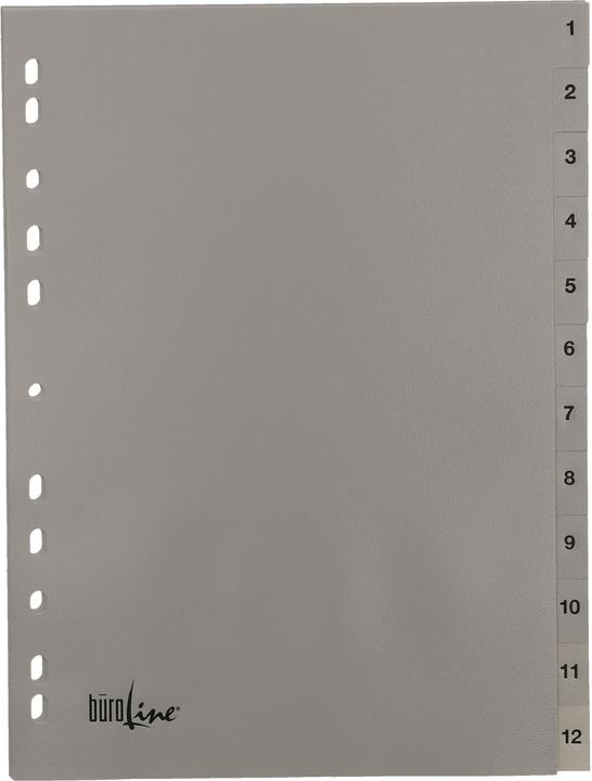 Produktbild BüroLine Register PP grau A4