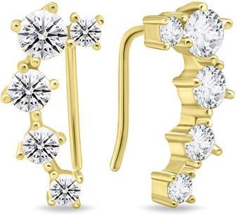 Produktbild Brilio Silver - Dazzling Long Gold Plated Earrings EA621Y
