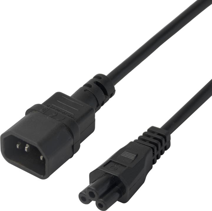 Produktbild Deltaco Power cable IEC C14 to IEC C5, 2m - Black (2 m)
