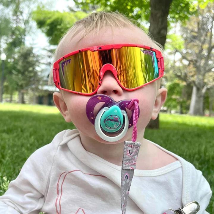 Actual product image Pit Viper The Radical Baby Vipes (Dark pink, Grey/Blue)
