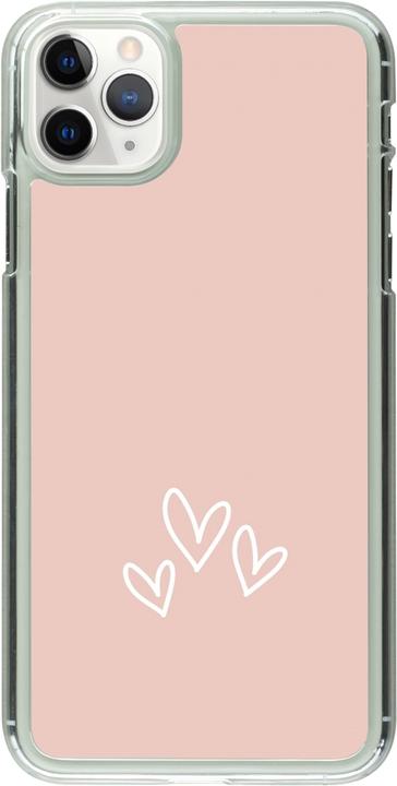 Actual product image PhoneLook Cover transparent Valentine 2023 three minimalist hearts (Apple iPhone 11 Pro Max)