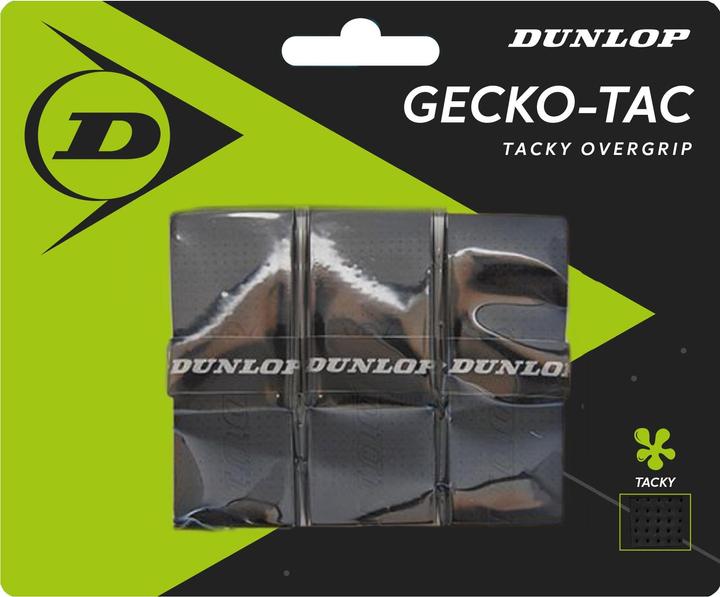 Dunlop Raketen oben. Wicklung GECKO-TAC 3 Stk. Schwarz