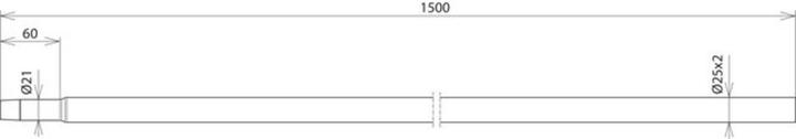 Produktbild Dehn RE 25 1500 V4A Rohrerder D 25x2mm L 1500mm NIRO 64