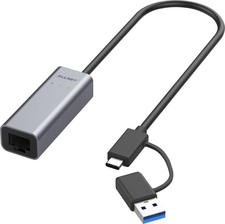 Immagine prodotto Allnet Adattatore Ethernet USB 3.0 Type-C&A (USB 3.0, USB 3.1 Gen 1, RJ45 (1x))