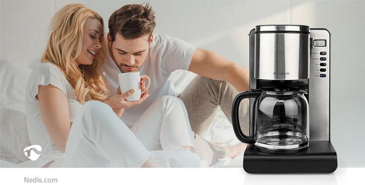 Actual product image Nedis Coffee maker max. capacity: 1.5 l Number of cups at once: 12 Keep warm Switch on timer
