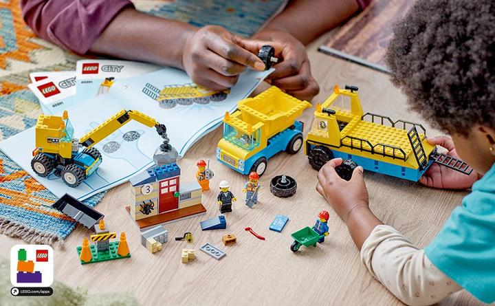 Produktbild LEGO Baufahrzeuge und Kran mit Abrissbirne (60391, LEGO City)
