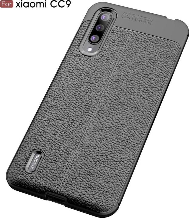 Actual product image Screenguard Xiaomi Mi 9 Lite Case Leather Design TPU Cover (Mi 9 Lite)