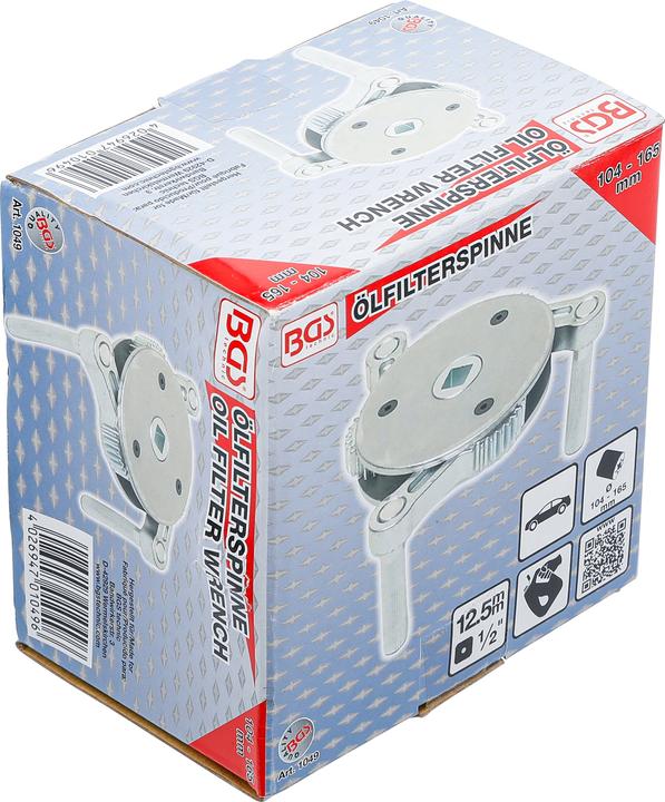 Immagine prodotto BGS Ragno filtro olio, 3 bracci per filtro olio Ø 115 - 160 mm